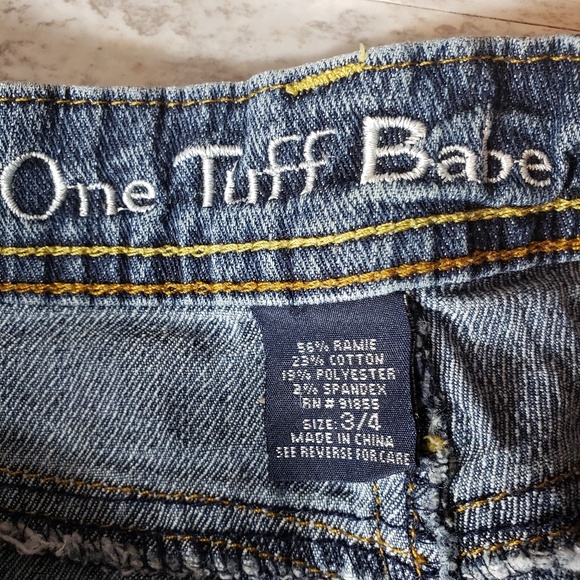 Embroidered Denim Mini Skirt * One Tuff Babe - Picture 4 of 4